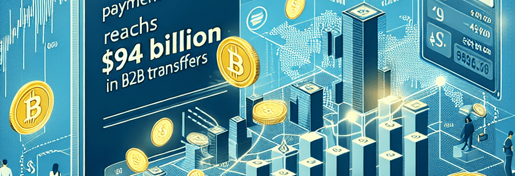 Stablecoin Payment Volume Reaches $94 Billion in B2B Transfers image