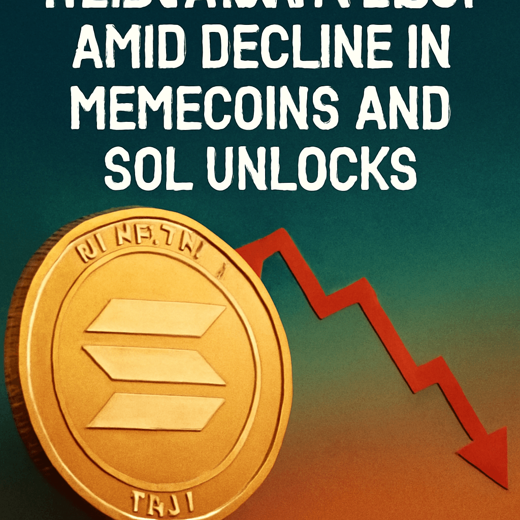 Solana Prices Drop Amid Decline in Memecoins and SOL Unlocks image