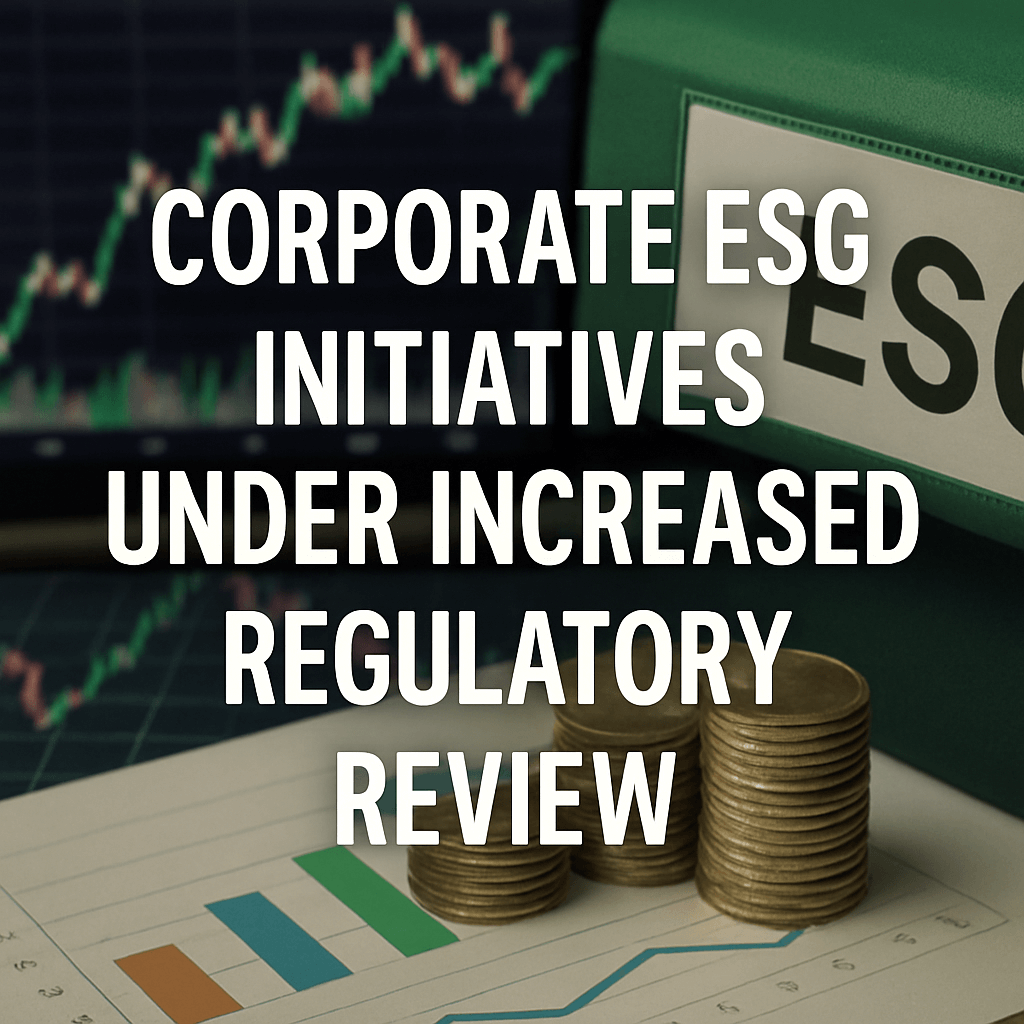 Corporate ESG Initiatives Under Increased Regulatory Review image