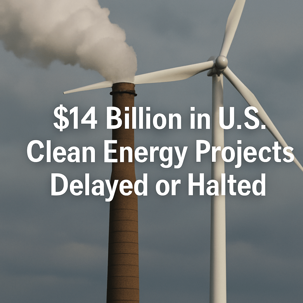 $14 Billion in U.S. Clean Energy Projects Delayed or Halted image