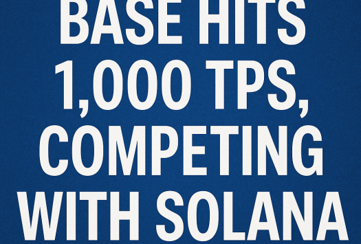 Base Hits 1,000 TPS, Competing with Solana image