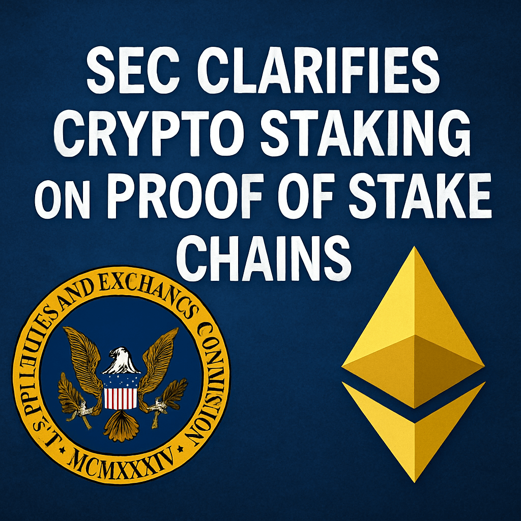 SEC Clarifies Crypto Staking on Proof-of-Stake Chains image