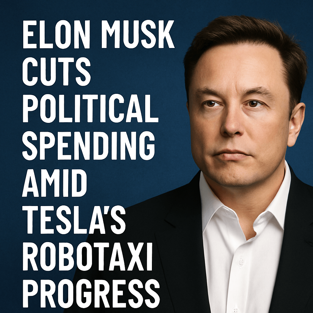 Elon Musk Cuts Political Spending Amid Tesla’s Robotaxi Progress image