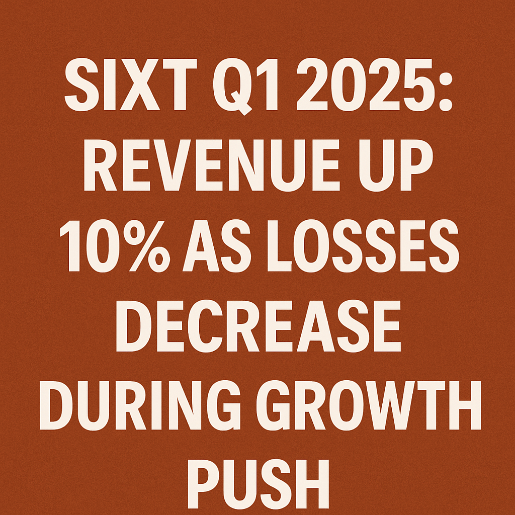 Sixt Q1 2025: Revenue Up 10% as Losses Decrease During Growth Push image