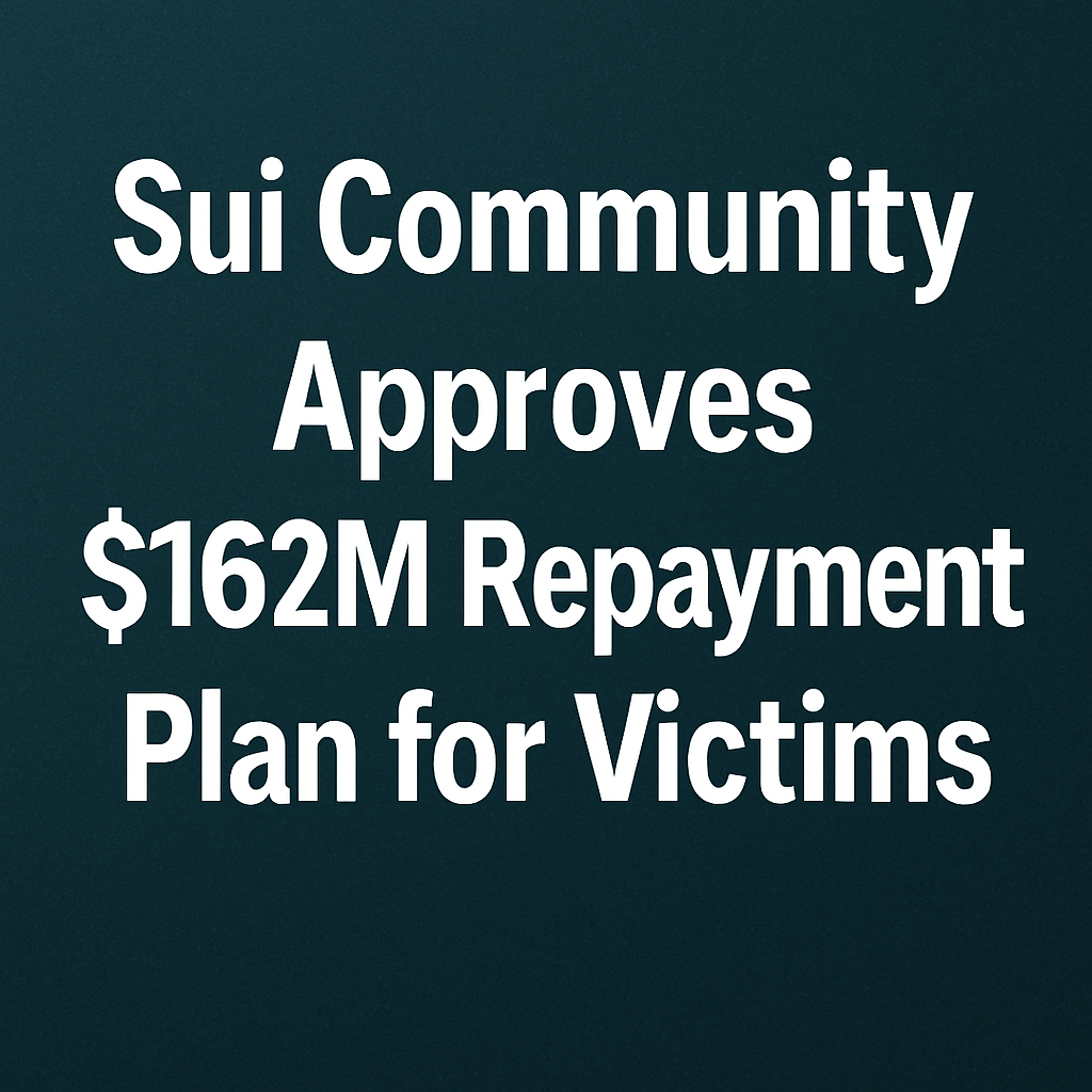 Sui Community Approves $162M Repayment Plan for Victims image