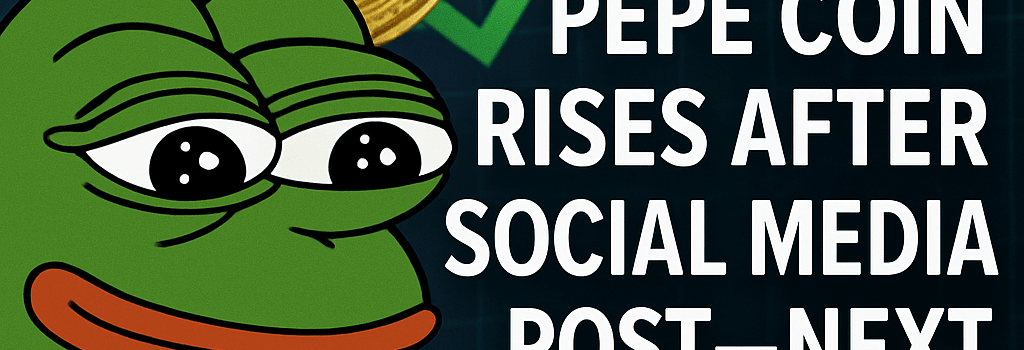 Pepe Coin Rises After Social Media Post—Next Steps for Investors? image