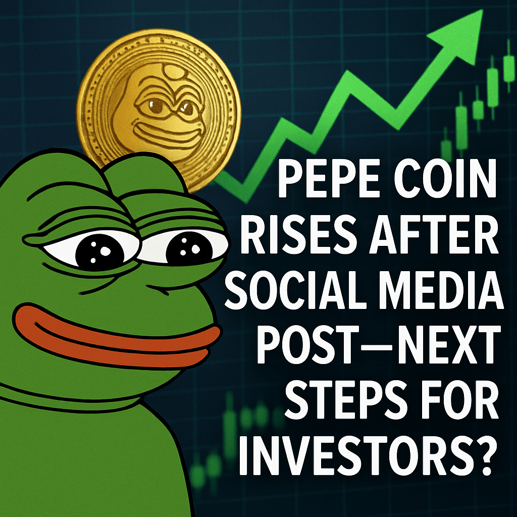 Pepe Coin Rises After Social Media Post—Next Steps for Investors? image