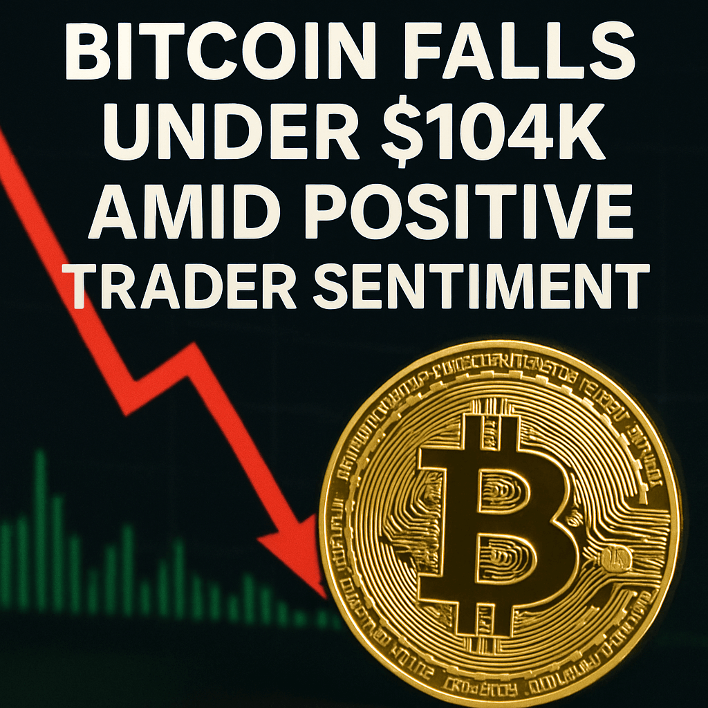 Bitcoin Falls Under $104K Amid Positive Trader Sentiment image