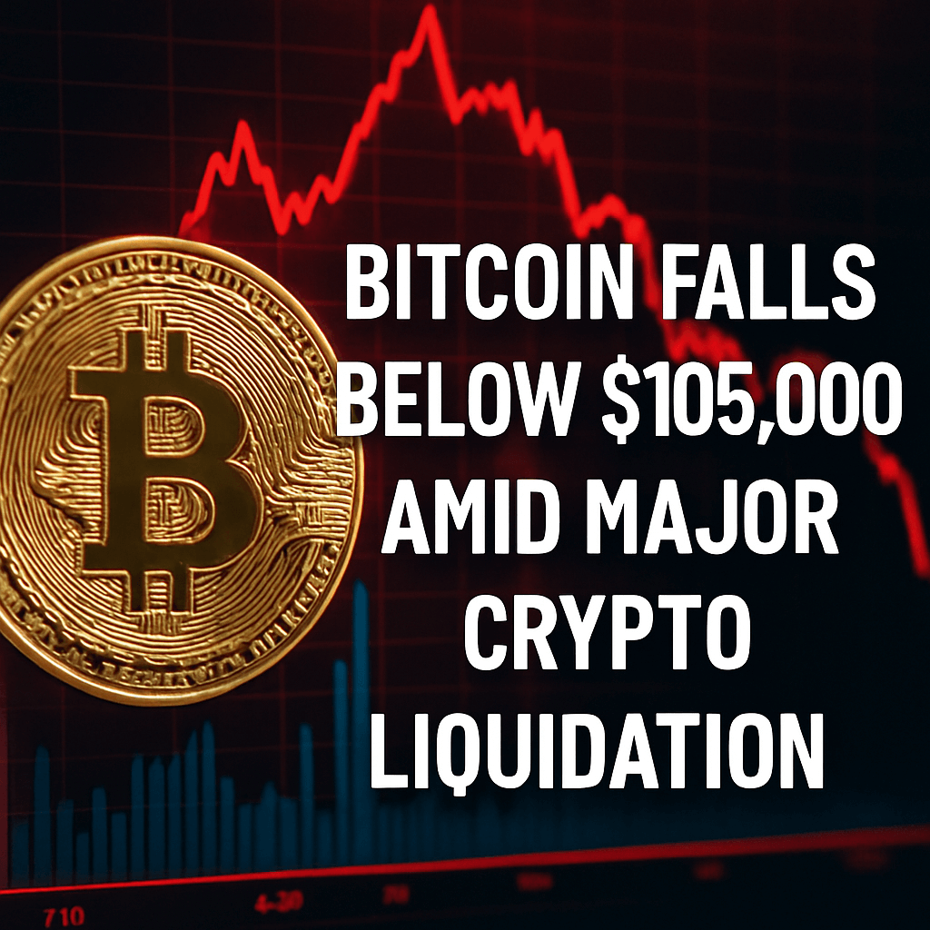 Bitcoin Falls Below $105,000 Amid Major Crypto Liquidation image