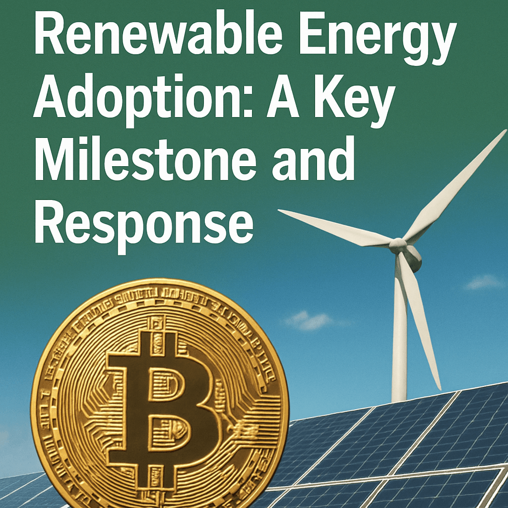 Bitcoin Boosts Renewable Energy Adoption: A Key Milestone and Response image