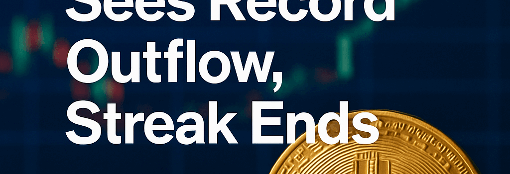BlackRock’s Bitcoin ETF Sees Record Outflow, Streak Ends image