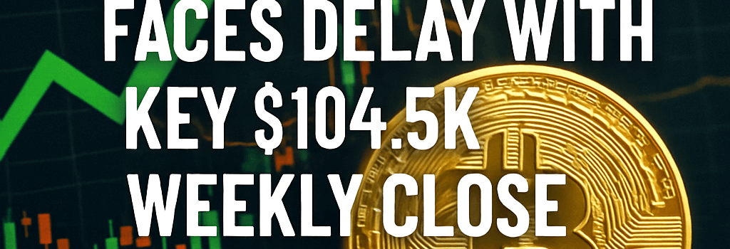 Bitcoin’s Bull Run Faces Delay with Key $104.5K Weekly Close image