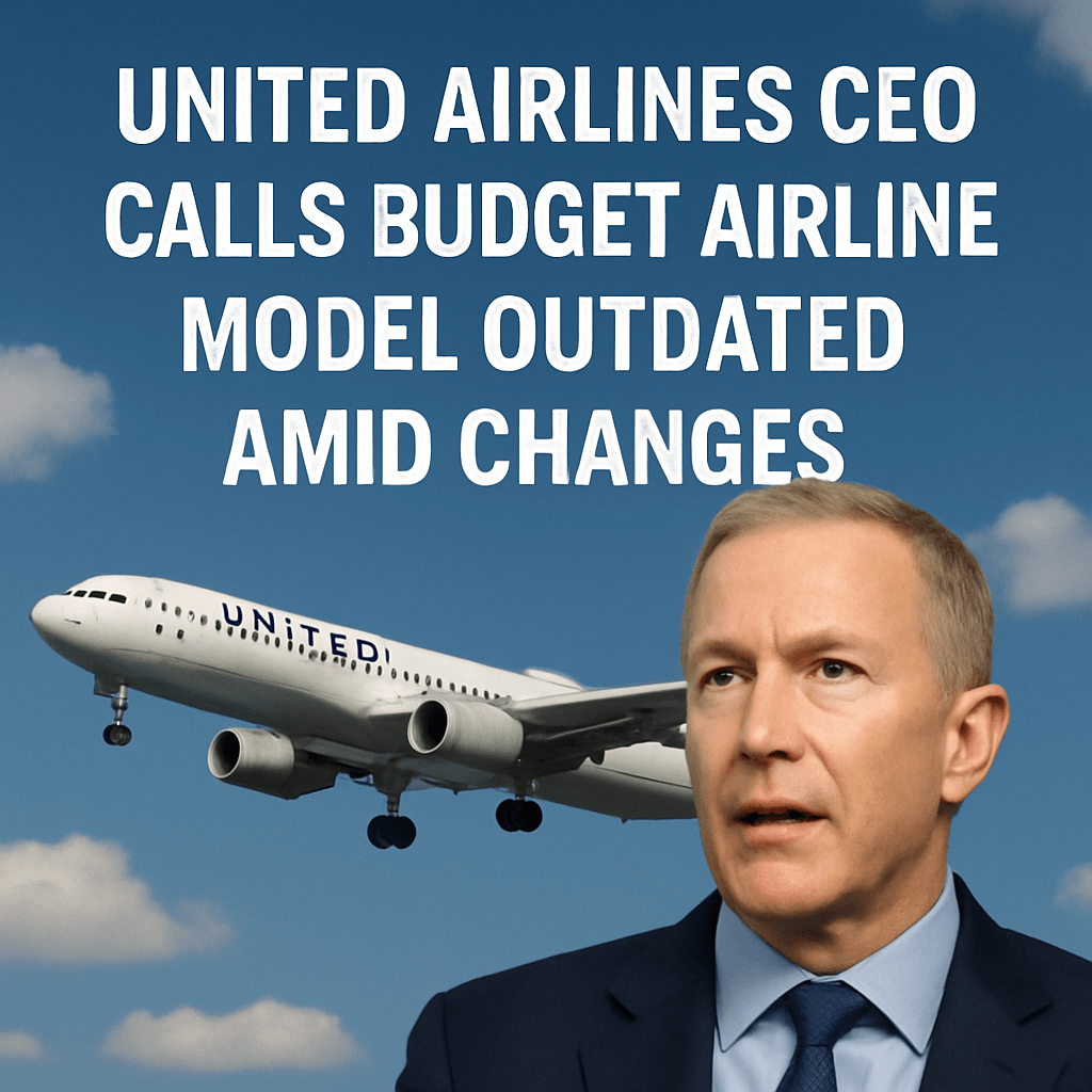 United Airlines CEO Calls Budget Airline Model Outdated Amid Changes image