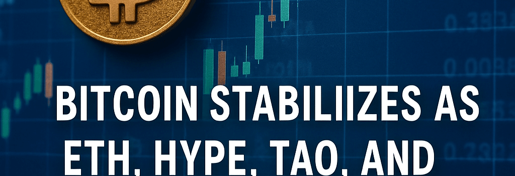 Bitcoin Stabilizes as ETH, HYPE, TAO, and QNT Show Growth Potential image