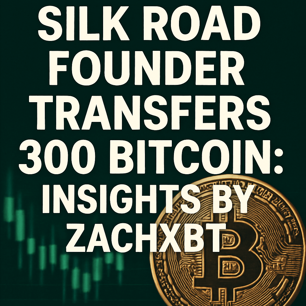 Silk Road Founder Transfers 300 Bitcoin: Insights by ZachXBT image