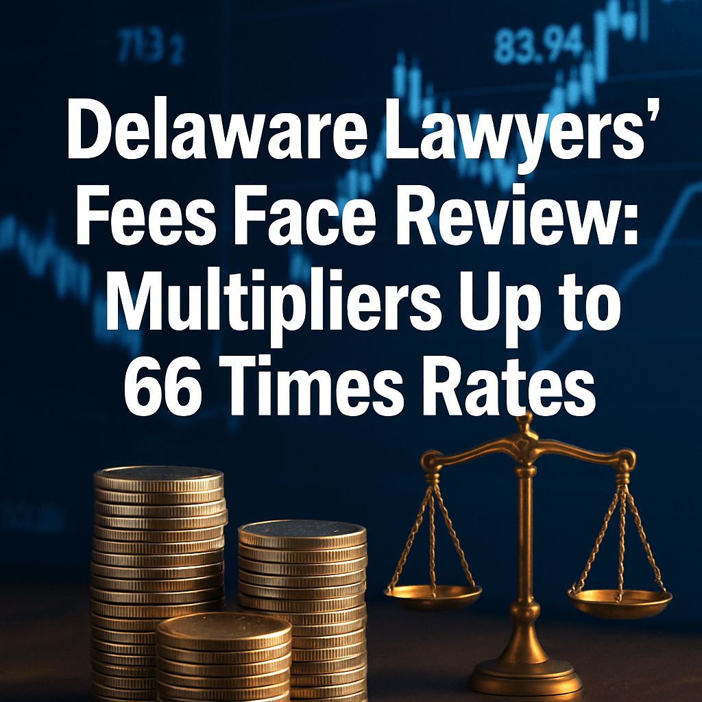 Delaware Lawyers’ Fees Face Review: Multipliers Up to 66 Times Rates image
