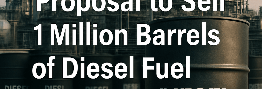 Proposal to Sell 1 Million Barrels of Diesel Fuel Reserve image