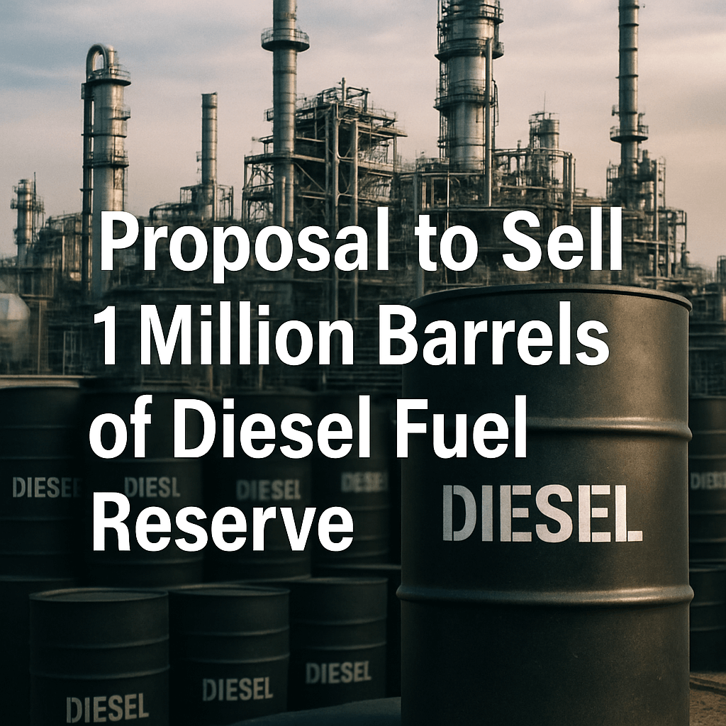Proposal to Sell 1 Million Barrels of Diesel Fuel Reserve image