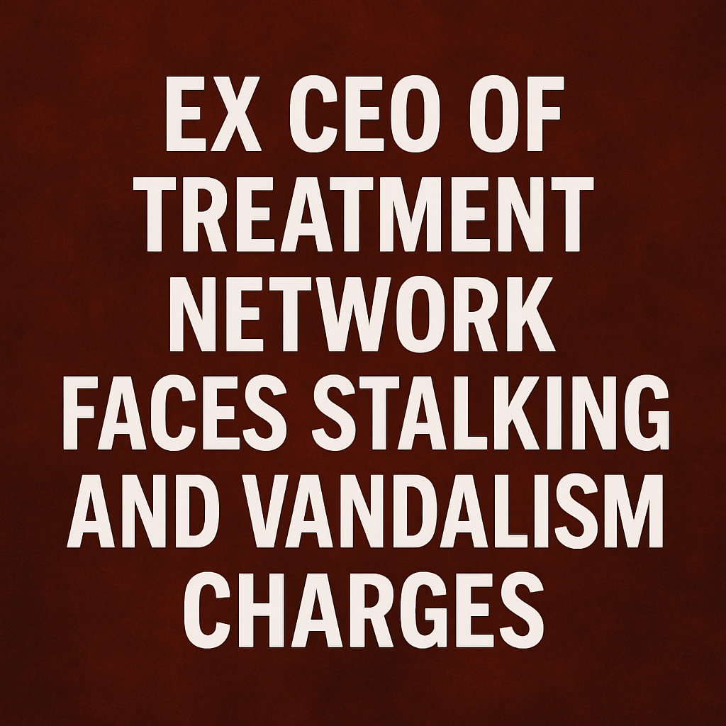 Ex-CEO of Treatment Network Faces Stalking and Vandalism Charges image