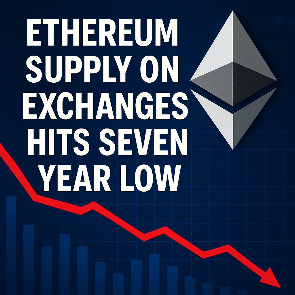Ethereum Supply on Exchanges Hits Seven-Year Low image