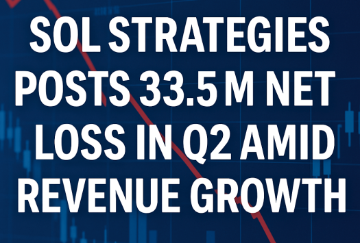 SOL Strategies Posts $3.5M Net Loss in Q2 Amid Revenue Growth image