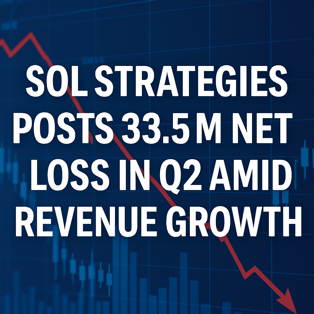 SOL Strategies Posts $3.5M Net Loss in Q2 Amid Revenue Growth image
