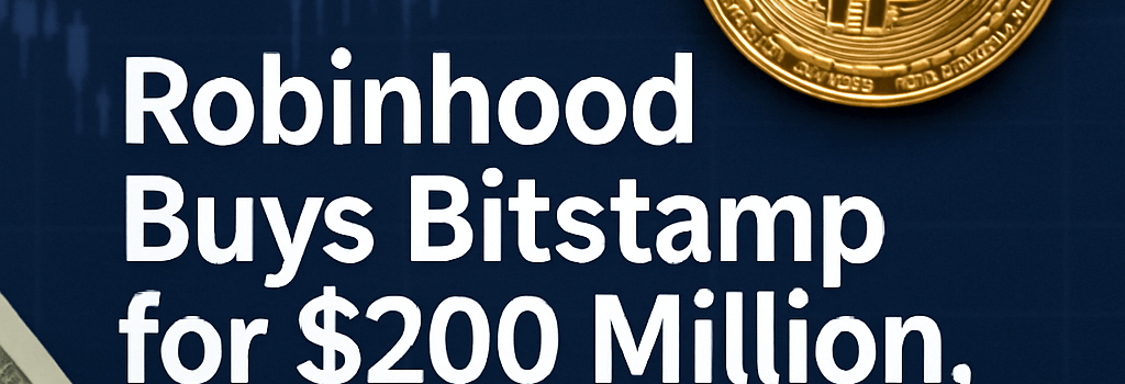Robinhood Buys Bitstamp for $200 Million, Expands Crypto Presence image