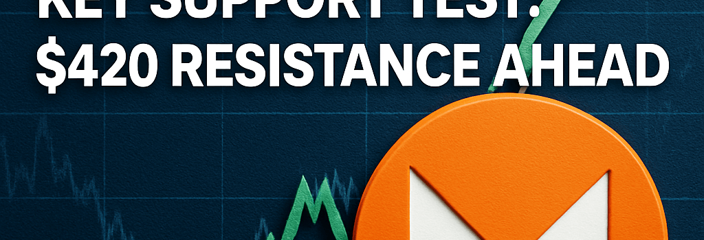 Monero (XMR) Rises 11.5% After Key Support Test: $420 Resistance Ahead image