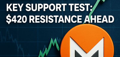 Monero (XMR) Rises 11.5% After Key Support Test: $420 Resistance Ahead image