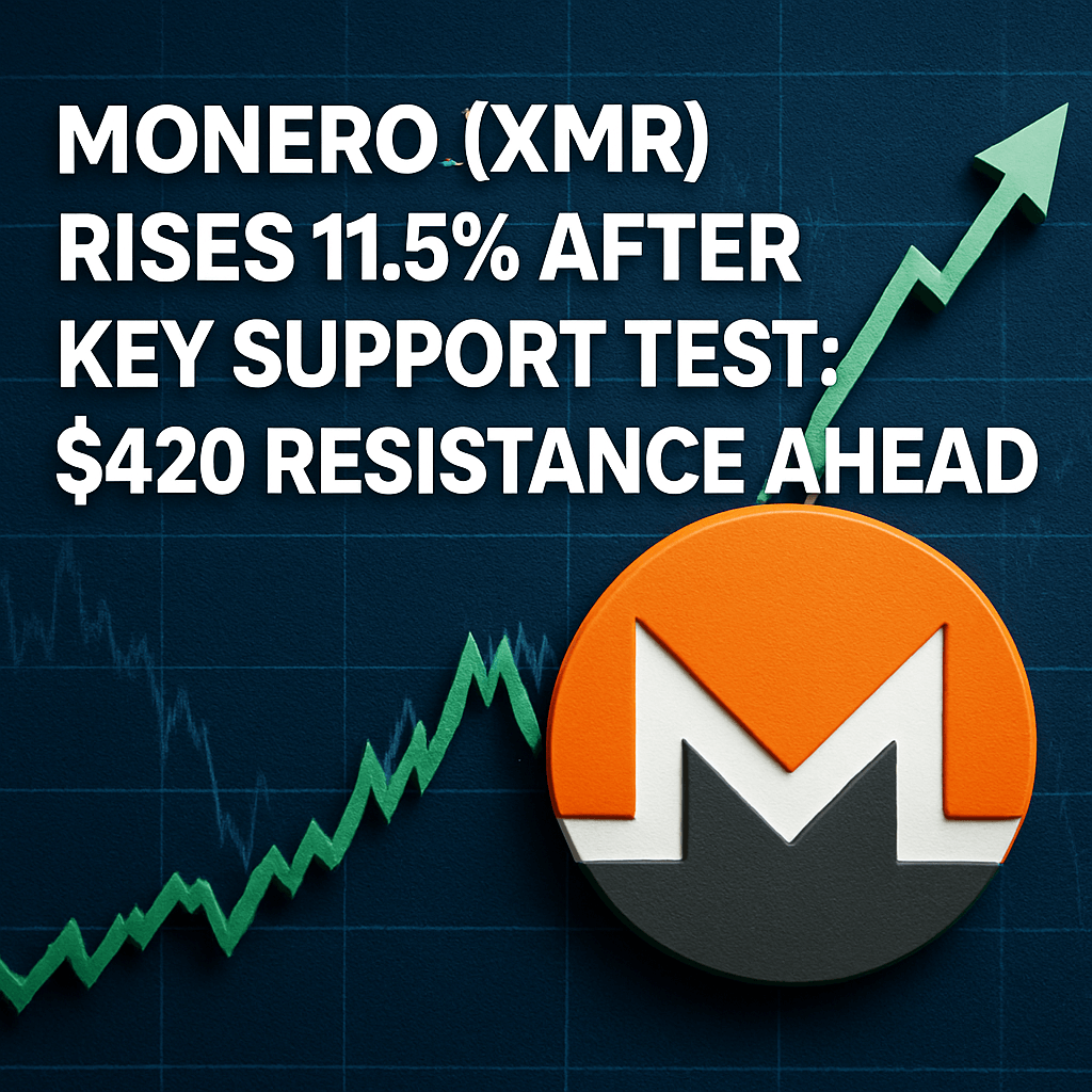Monero (XMR) Rises 11.5% After Key Support Test: $420 Resistance Ahead image