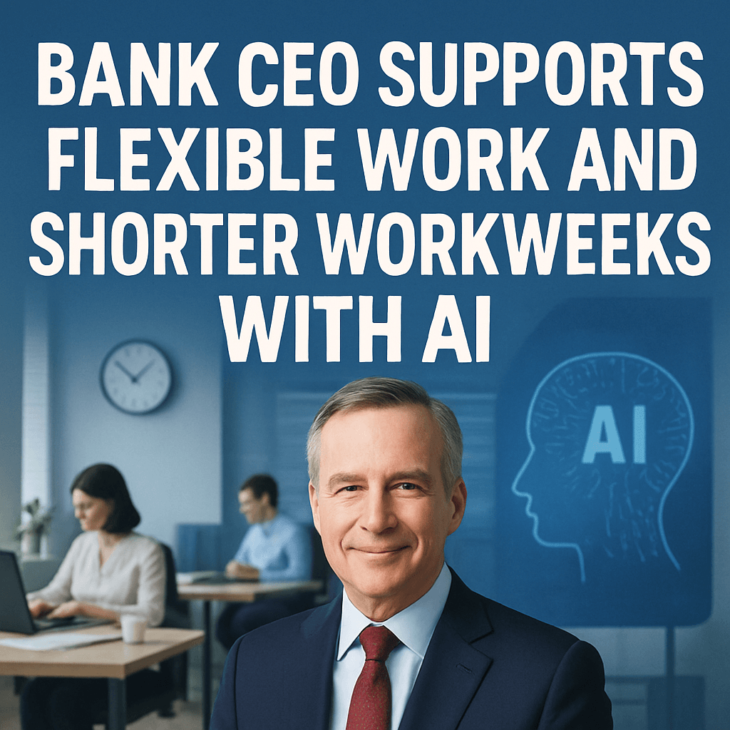 Bank CEO Supports Flexible Work and Shorter Workweeks with AI image