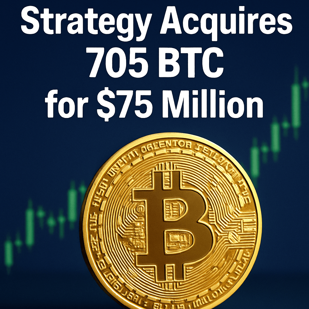 Strategy Acquires 705 BTC for $75 Million image