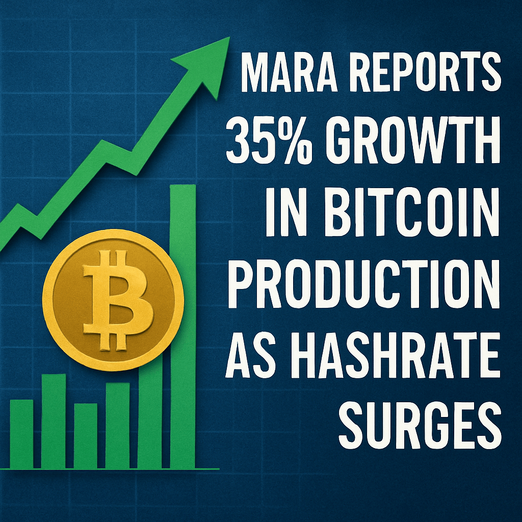 MARA Reports 35% Growth in Bitcoin Production as Hashrate Surges image