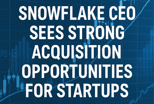 Snowflake CEO Sees Strong Acquisition Opportunities for Startups image