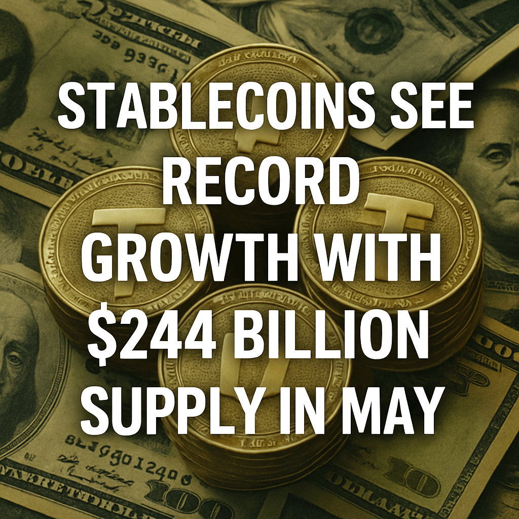 Stablecoins See Record Growth with $244 Billion Supply in May image