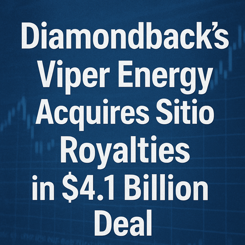 Diamondback’s Viper Energy Acquires Sitio Royalties in $4.1 Billion Deal image