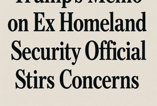 Trump’s Memo on Ex-Homeland Security Official Stirs Concerns image
