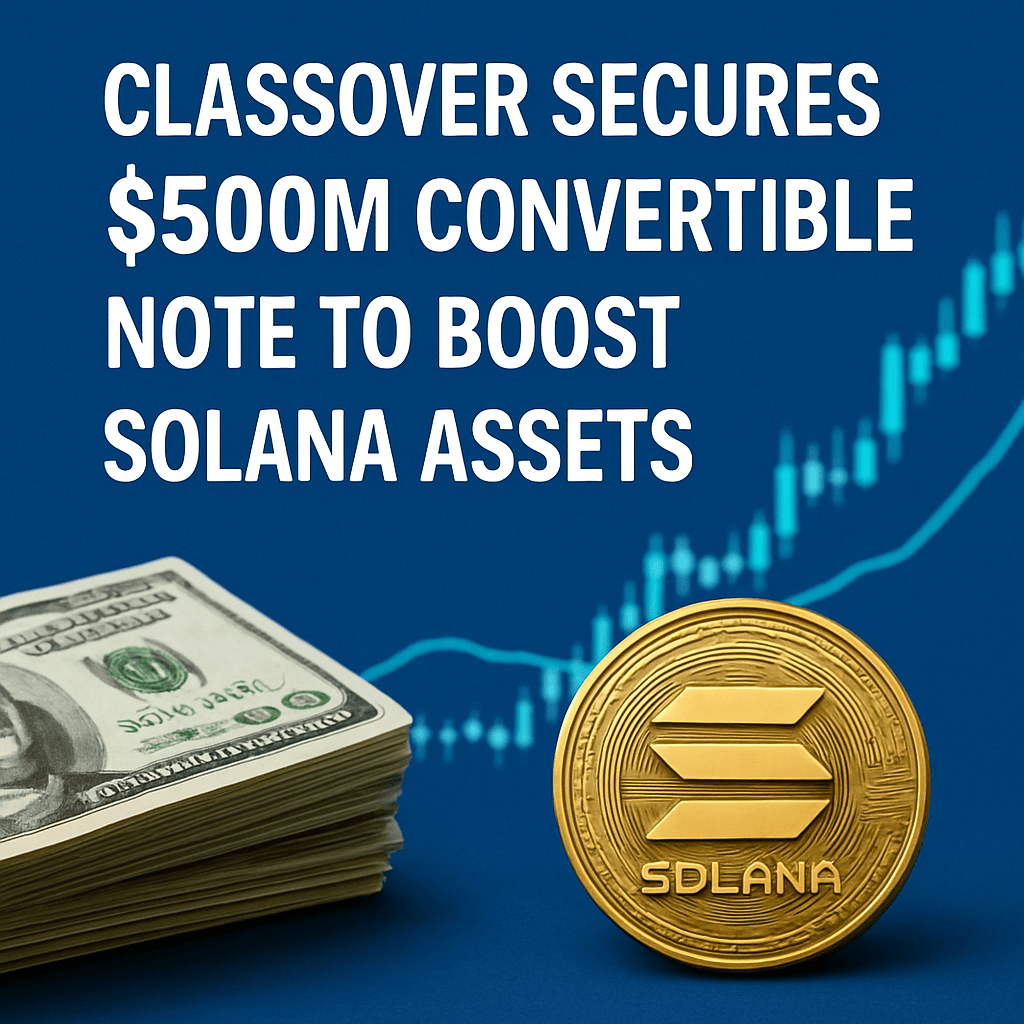 Classover Secures $500M Convertible Note to Boost Solana Assets image