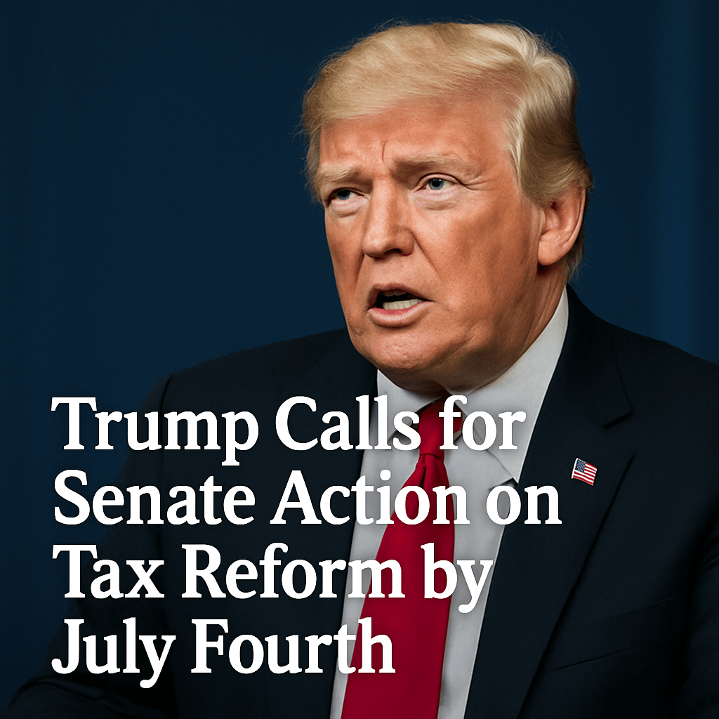 Trump Calls for Senate Action on Tax Reform by July Fourth image