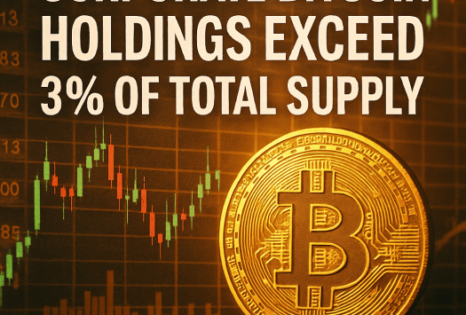 Corporate Bitcoin Holdings Exceed 3% of Total Supply image