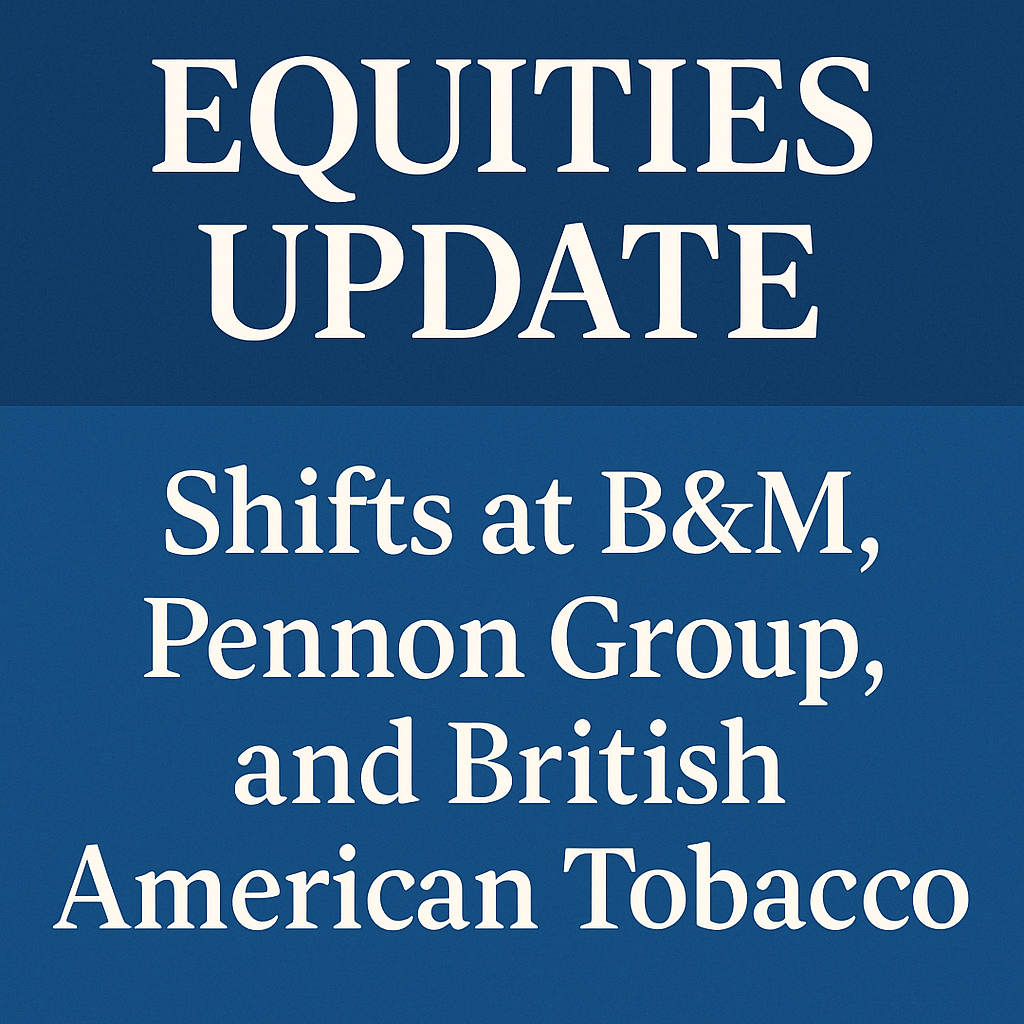 Equities Update: Shifts at B&M, Pennon Group, and British American Tobacco image
