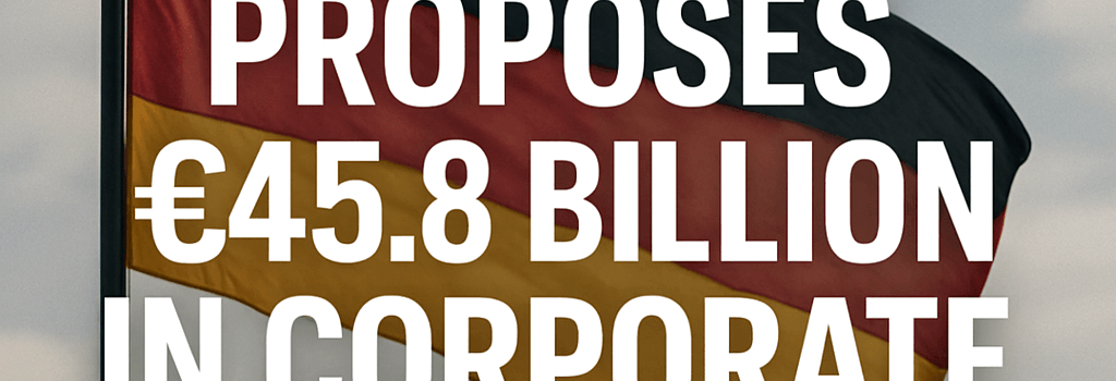 Germany Proposes €45.8 Billion in Corporate Tax Incentives image