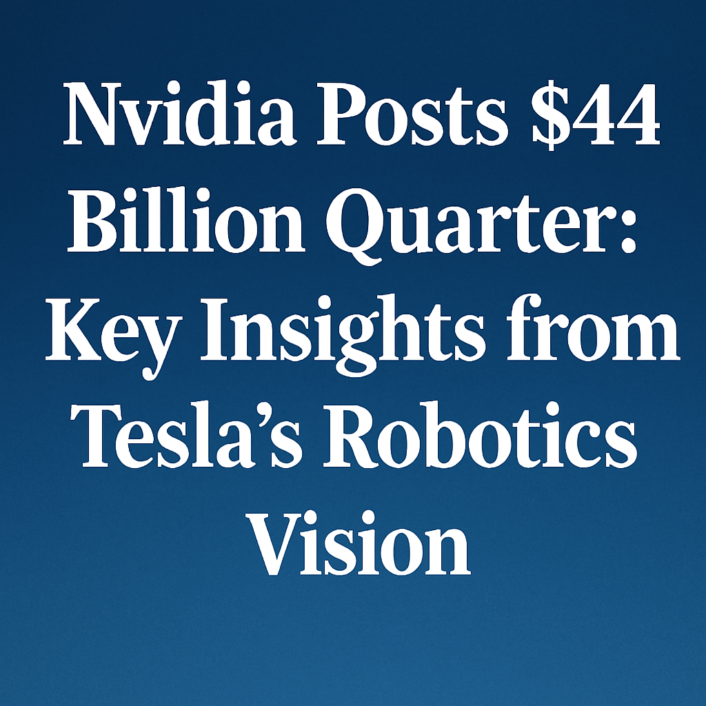 Nvidia Posts $44 Billion Quarter: Key Insights from Tesla’s Robotics Vision image