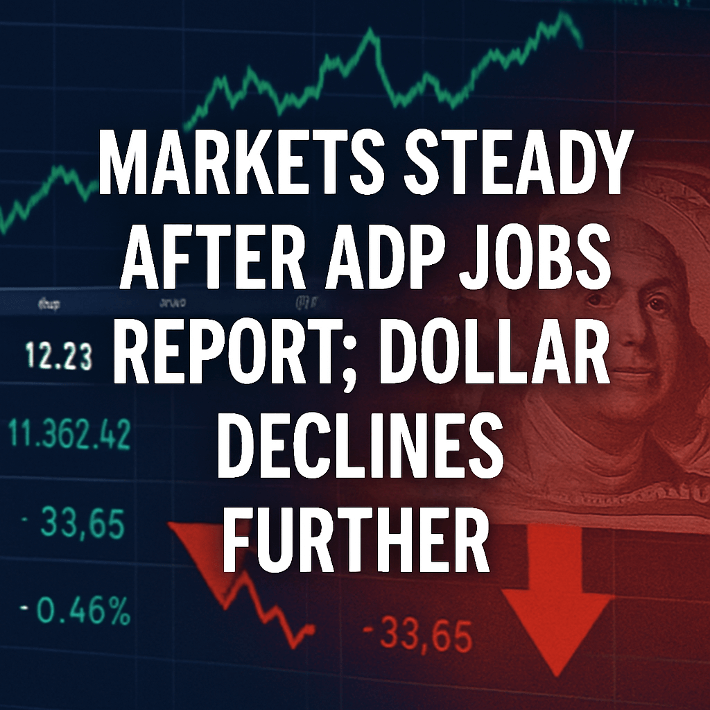 Markets Steady After ADP Jobs Report; Dollar Declines Further image