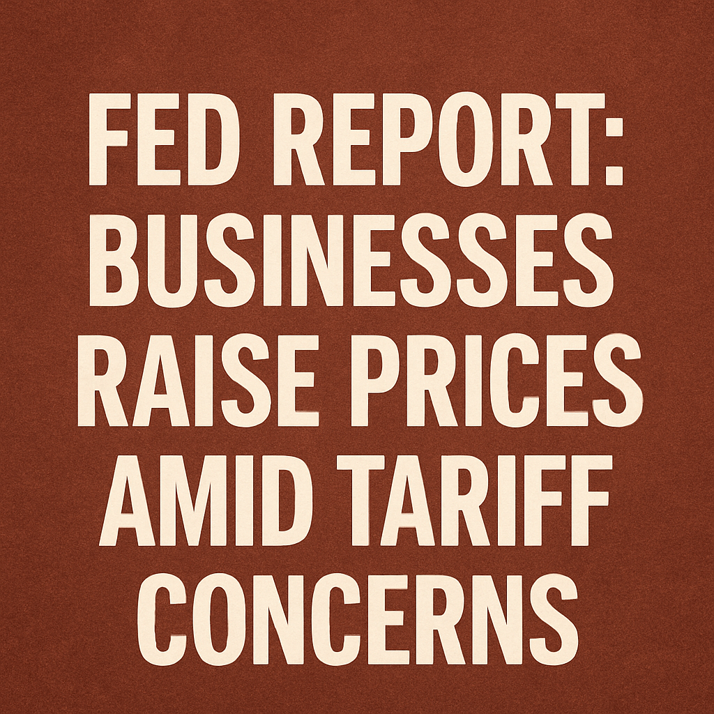 Fed Report: Businesses Raise Prices Amid Tariff Concerns image