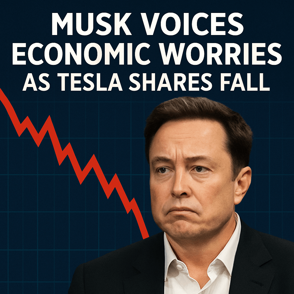 Musk Voices Economic Worries as Tesla Shares Fall image