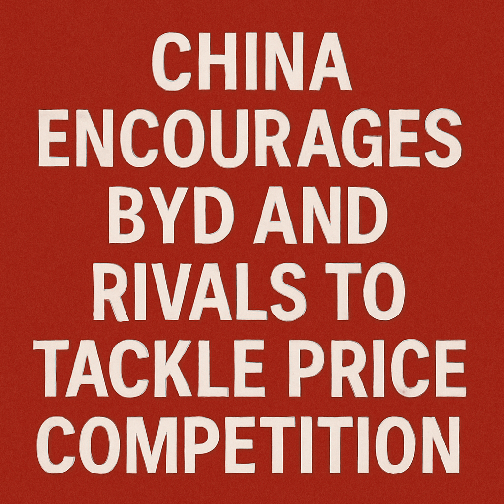 China Encourages BYD and Rivals to Tackle Price Competition image