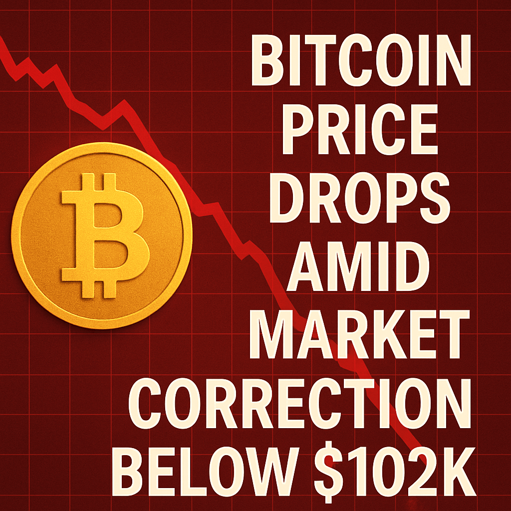 Bitcoin Price Drops Amid Market Correction Below $102K image