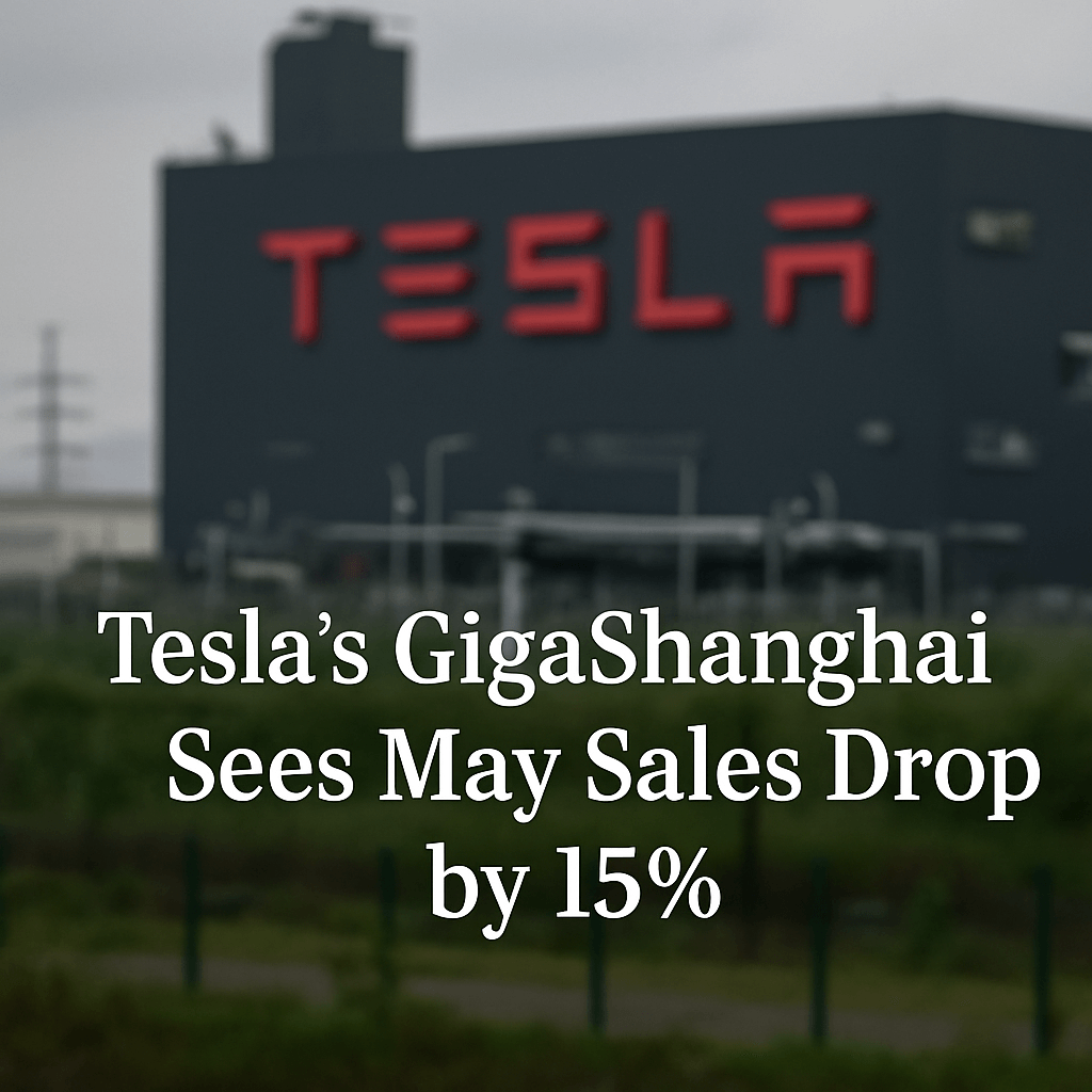 Tesla’s GigaShanghai Sees May Sales Drop by 15% image