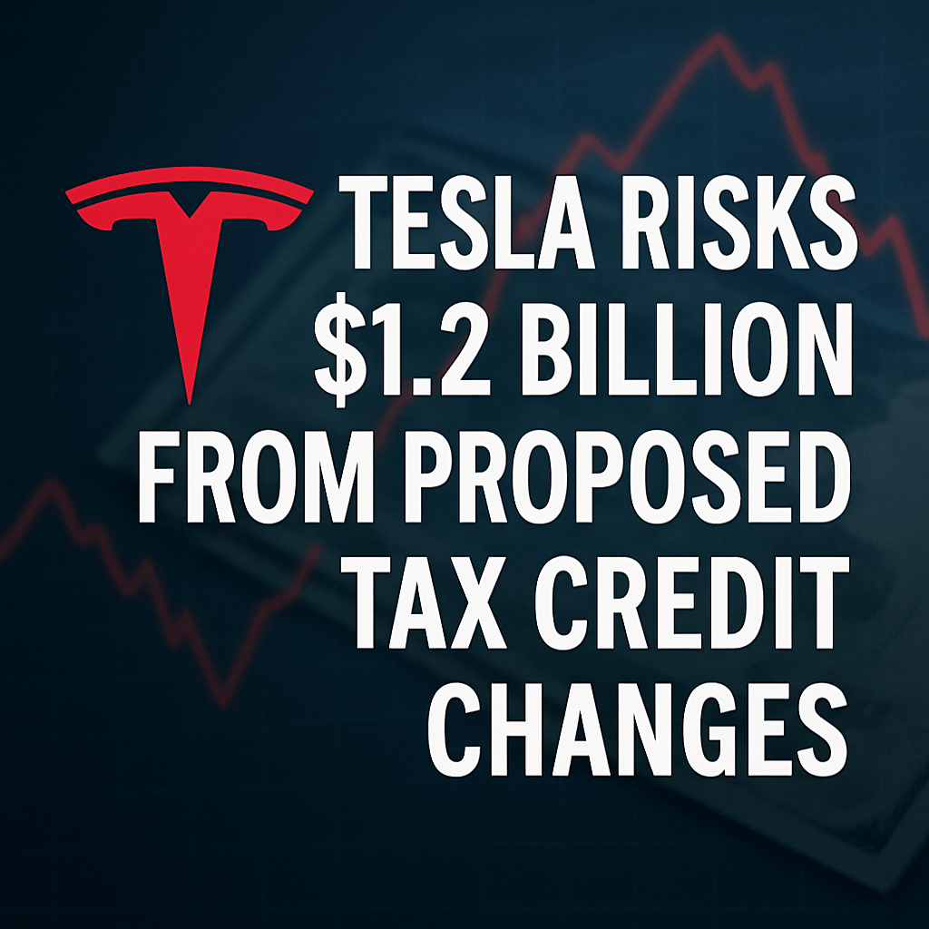 Tesla Risks $1.2 Billion from Proposed Tax Credit Changes image